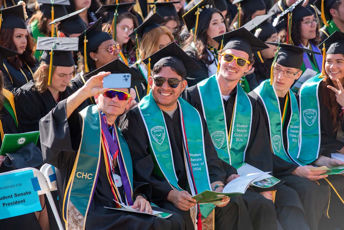 Graduate and faculty processional at CHC's Commencement 2024.