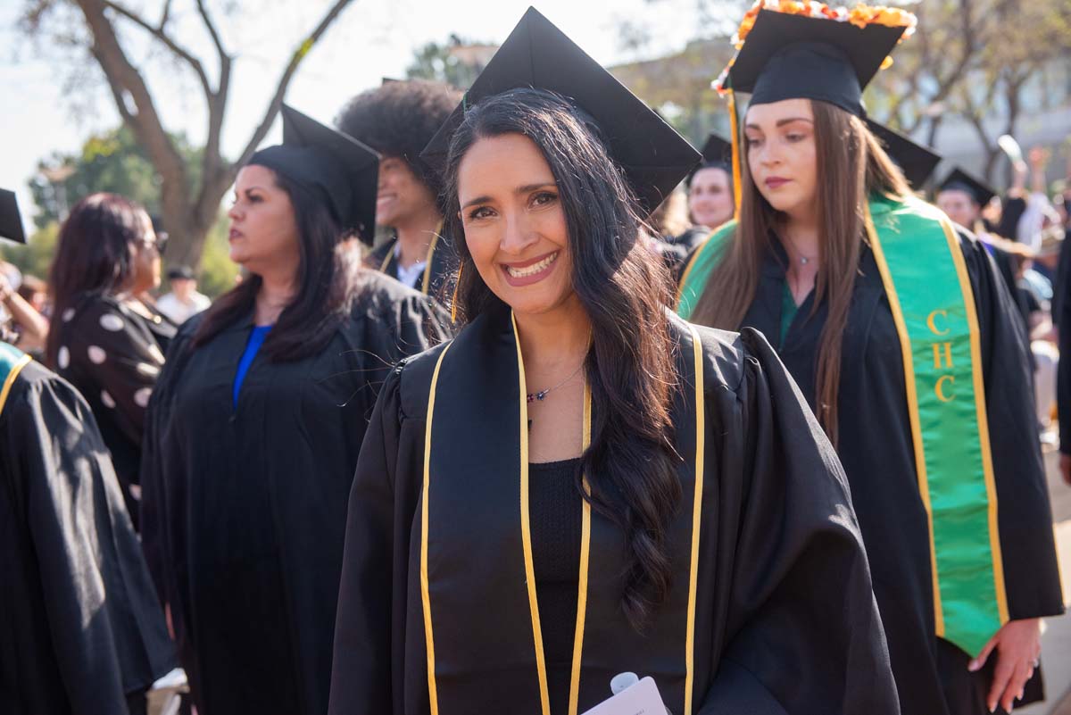 Graduate and faculty processional at CHC's Commencement 2024.