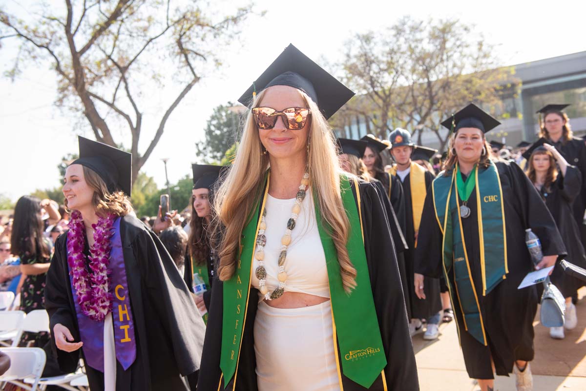 Graduate and faculty processional at CHC's Commencement 2024.
