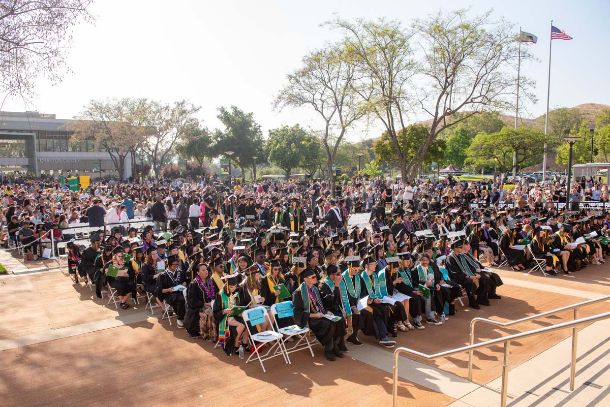 Graduate and faculty processional at CHC's Commencement 2024.