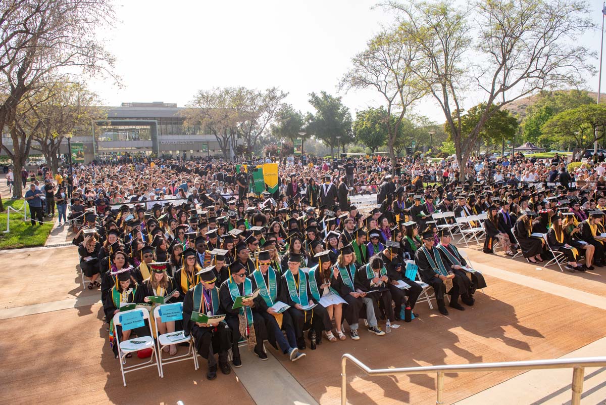 Graduate and faculty processional at CHC's Commencement 2024.