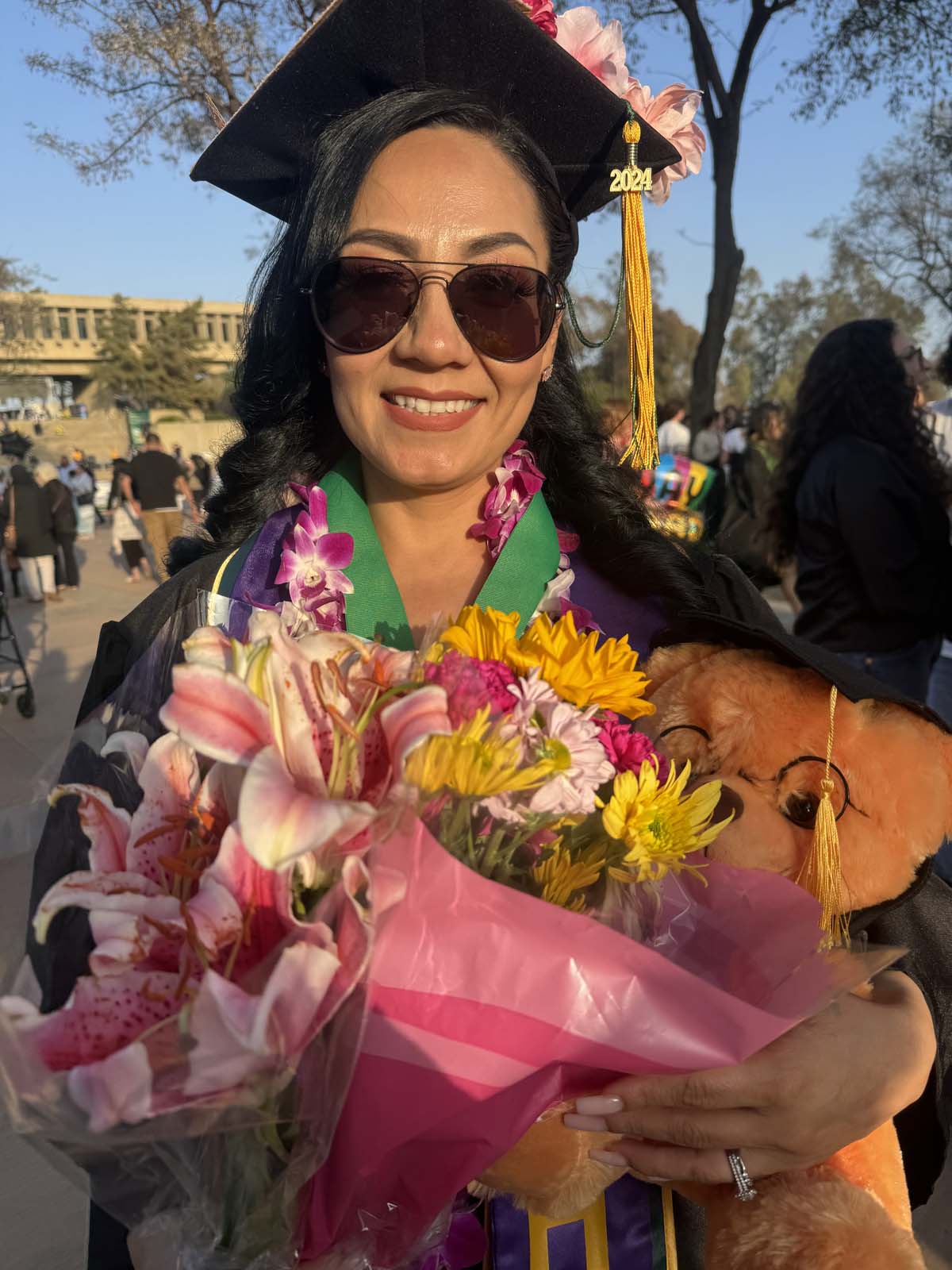 Graduates and families at CHC's Commencement 2024.