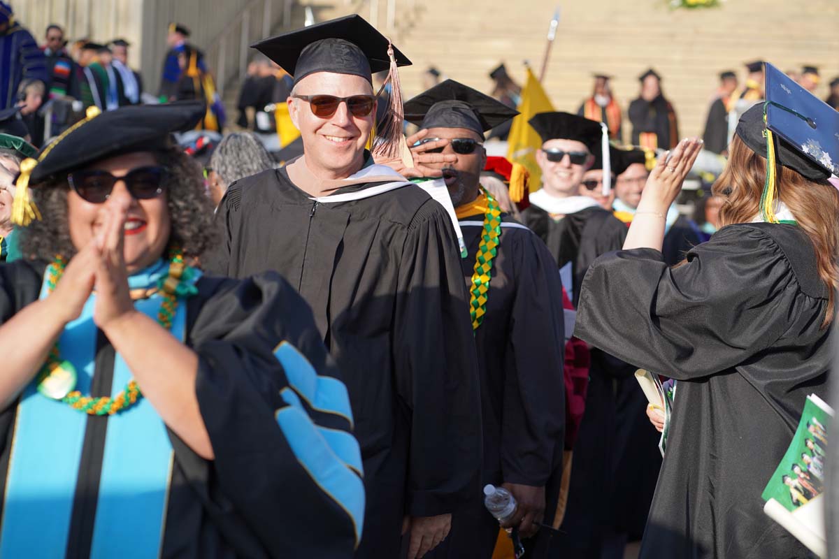 Graduates and families at CHC's Commencement 2024.