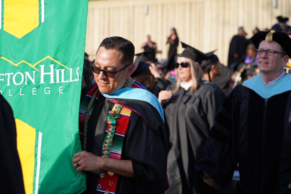 Graduates and families at CHC's Commencement 2024.