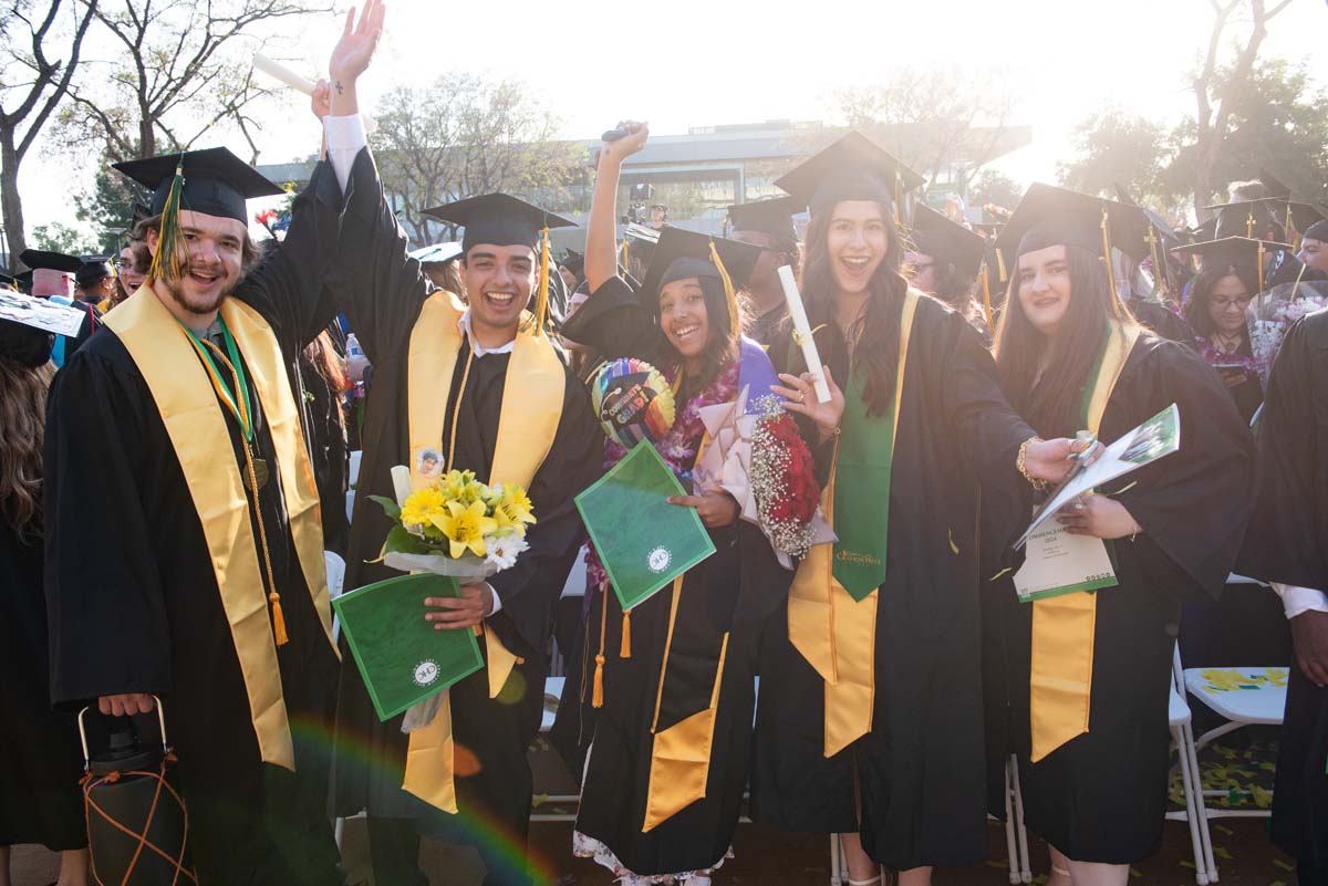Graduates and families at CHC's Commencement 2024.