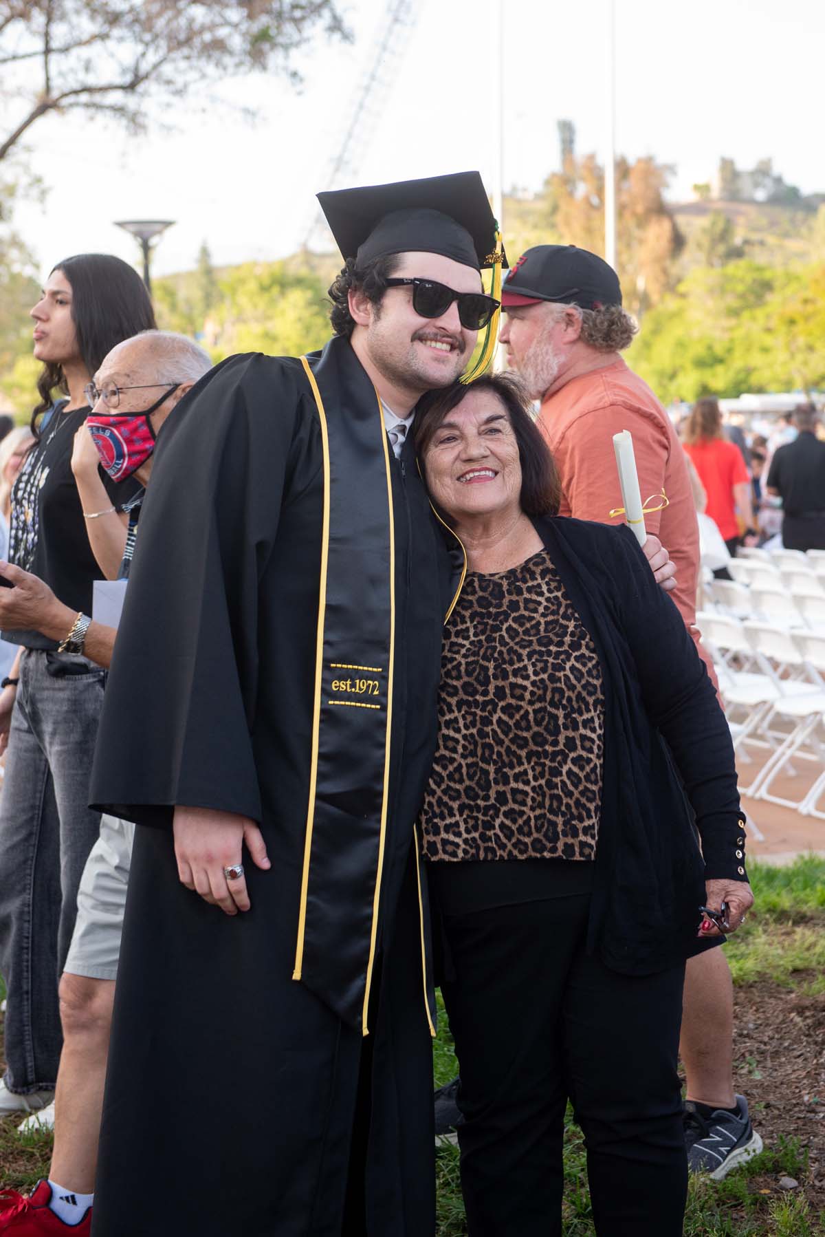 Graduates and families at CHC's Commencement 2024.