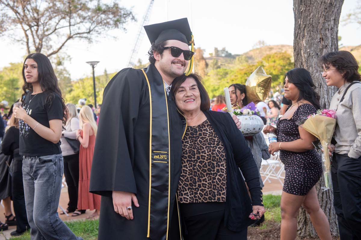 Graduates and families at CHC's Commencement 2024.