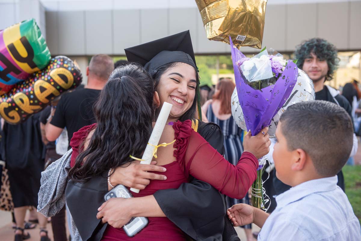 Graduates and families at CHC's Commencement 2024.
