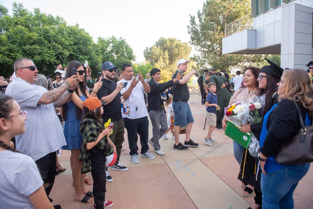 Graduates and families at CHC's Commencement 2024.