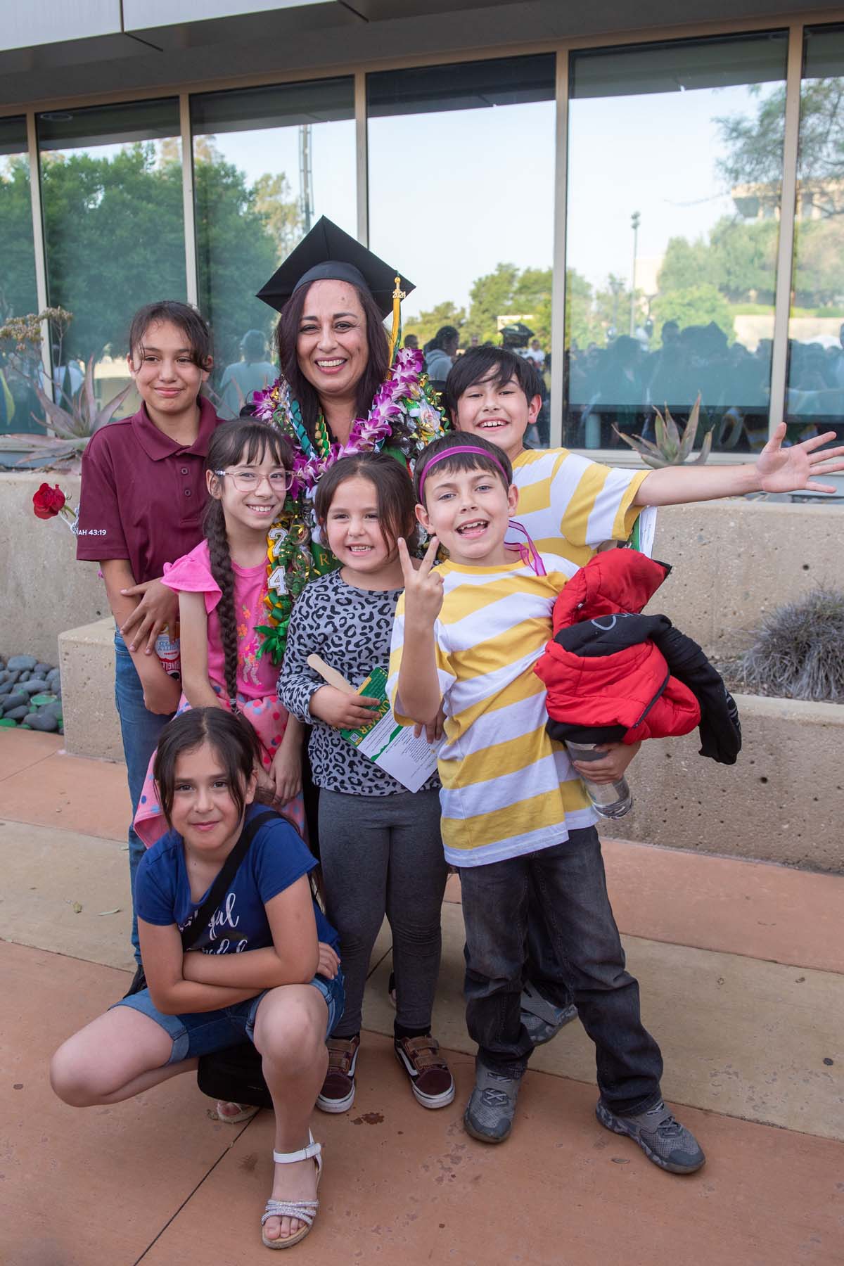 Graduates and families at CHC's Commencement 2024.