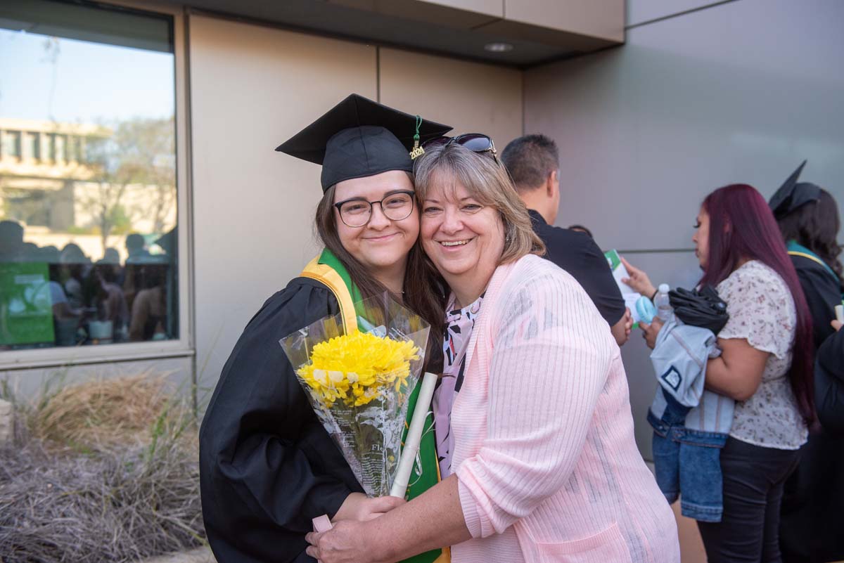 Graduates and families at CHC's Commencement 2024.