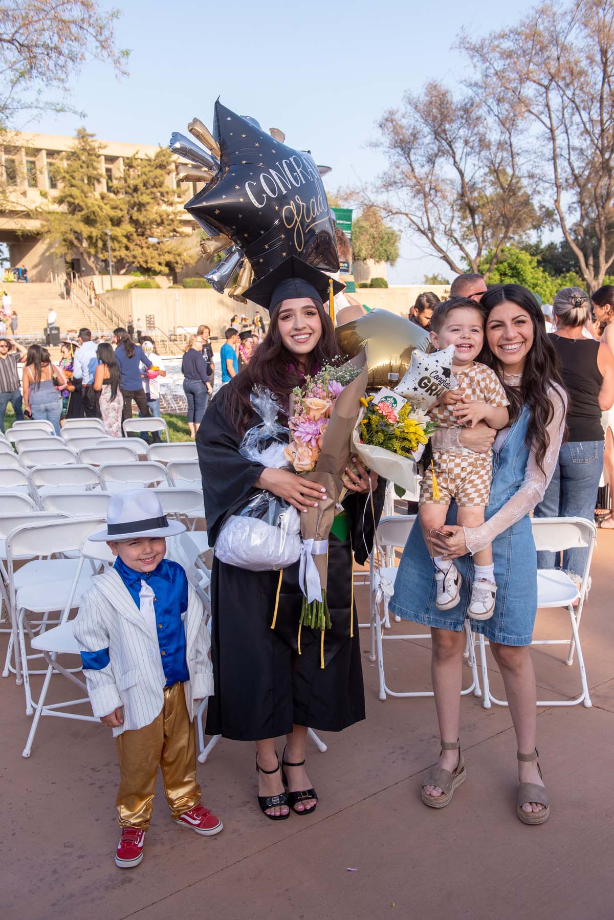 Graduates and families at CHC's Commencement 2024.