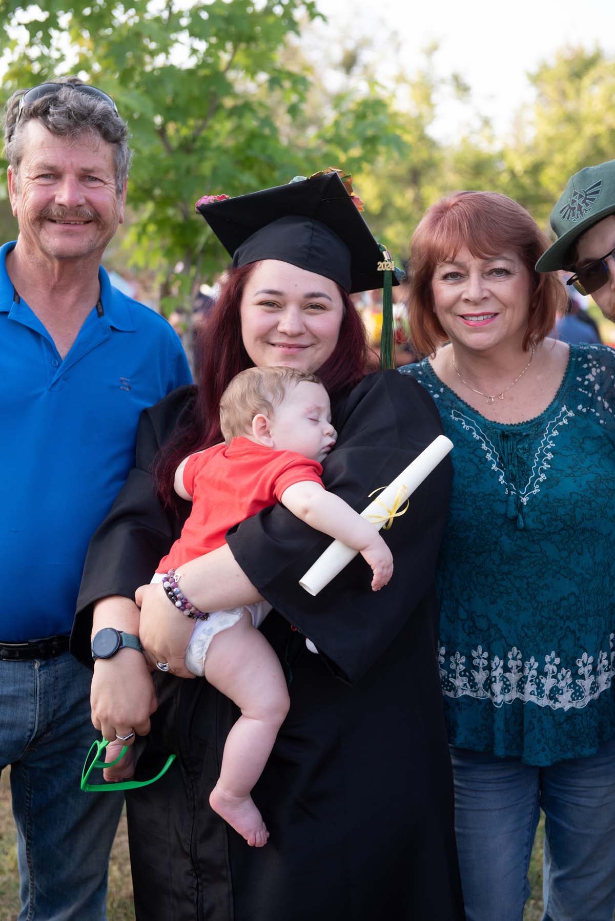 Graduates and families at CHC's Commencement 2024.