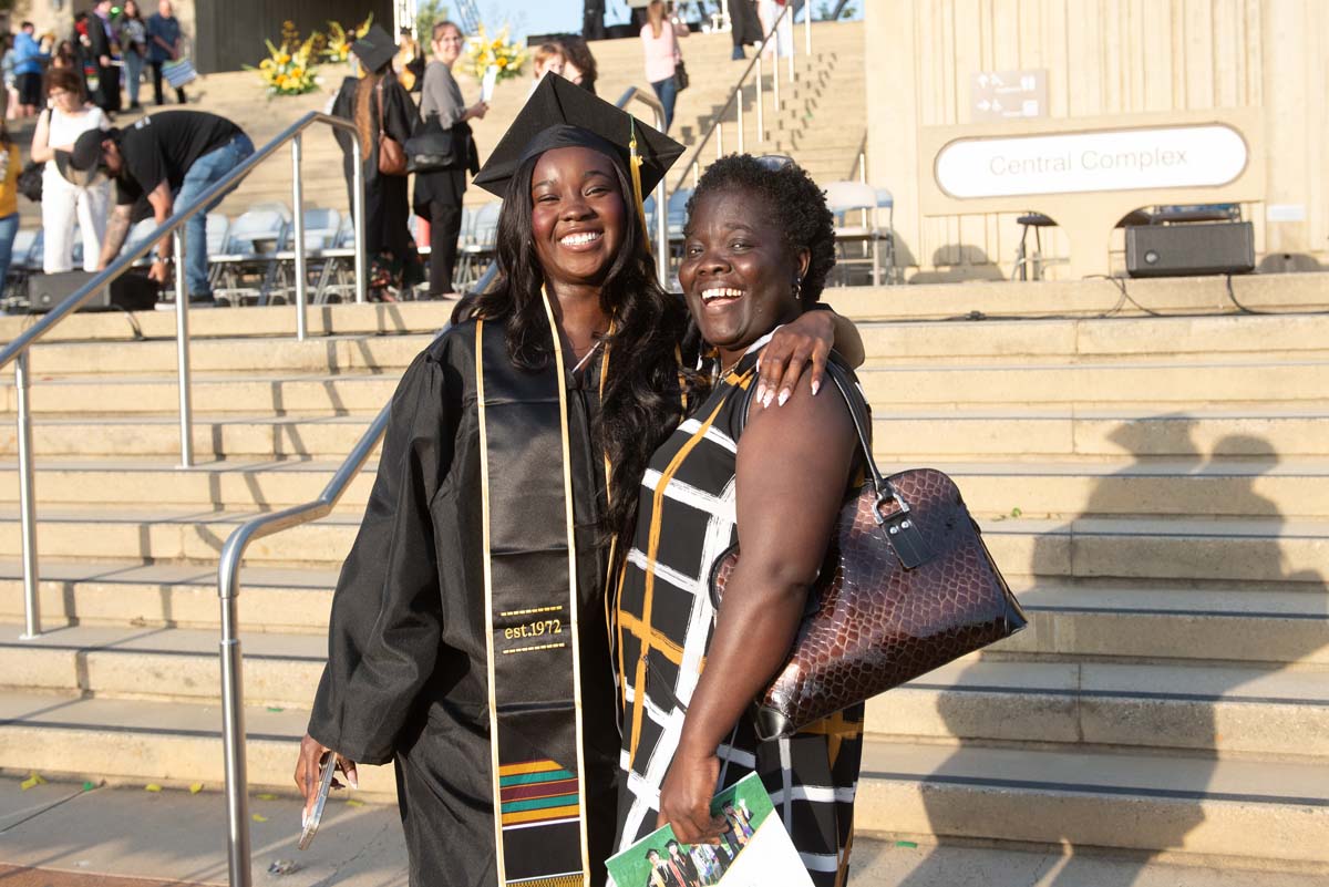 Graduates and families at CHC's Commencement 2024.
