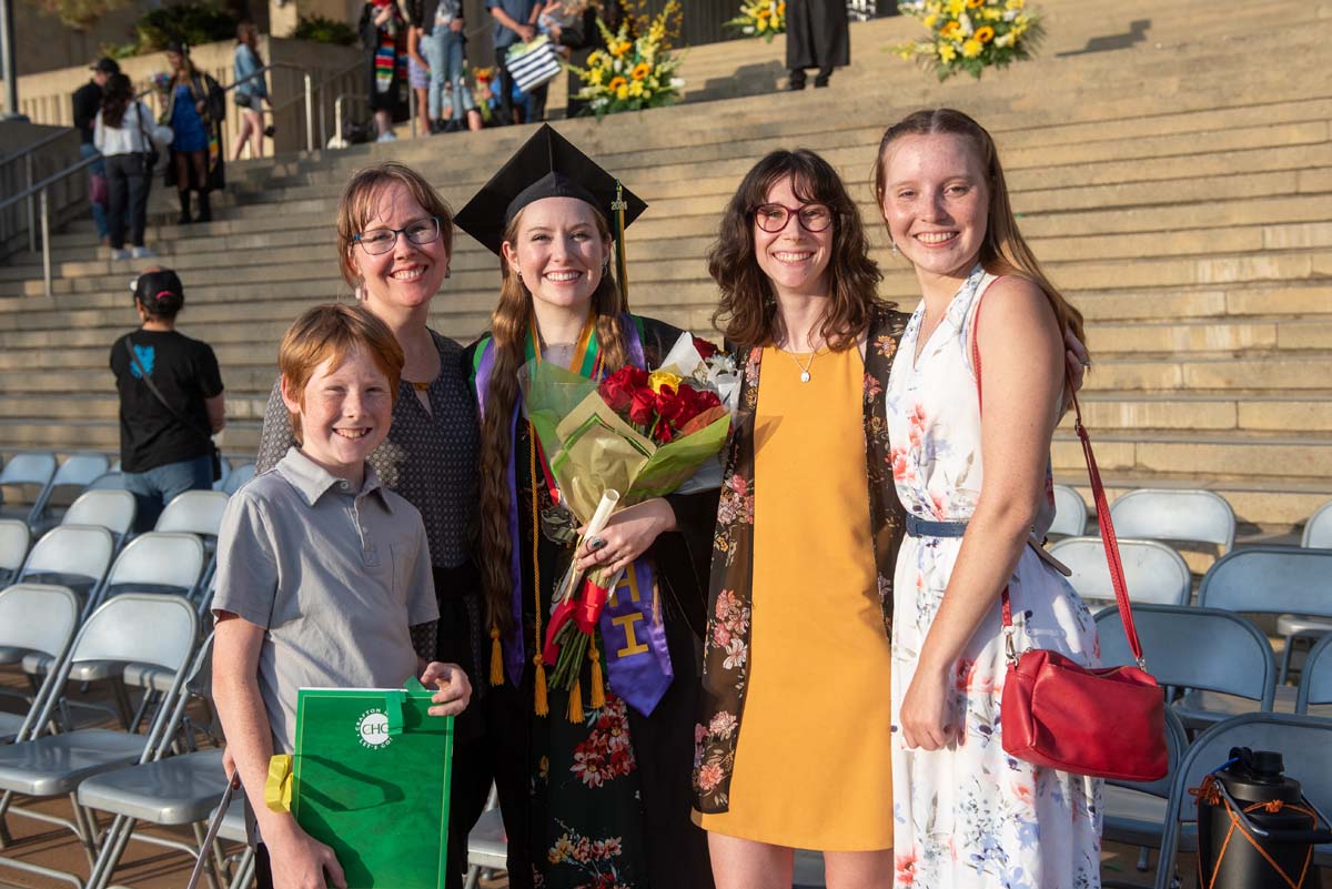 Graduates and families at CHC's Commencement 2024.