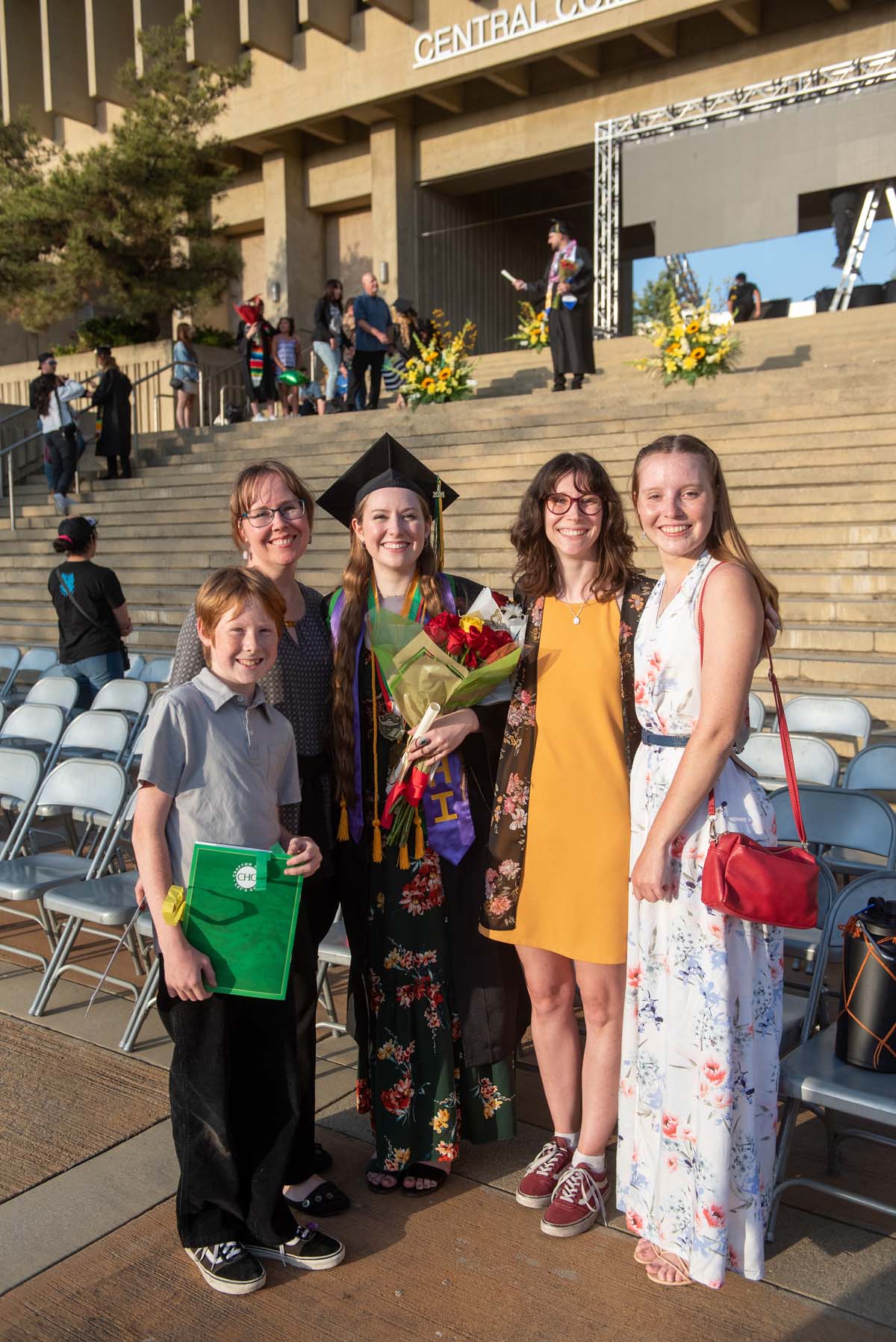 Graduates and families at CHC's Commencement 2024.