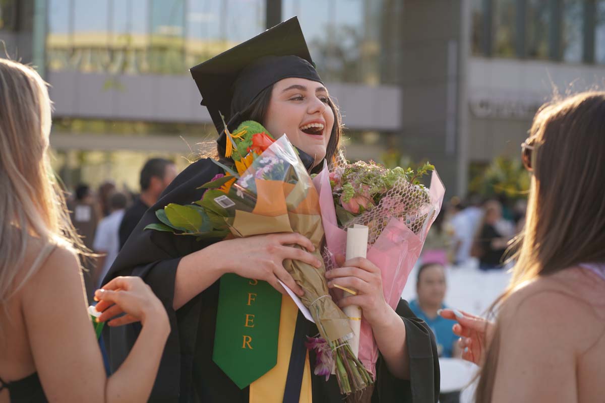 Graduates and families at CHC's Commencement 2024.