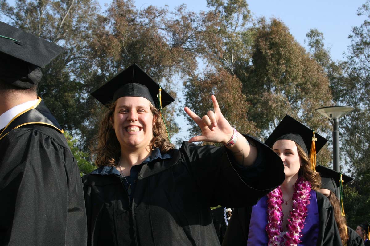 Students at Commencement