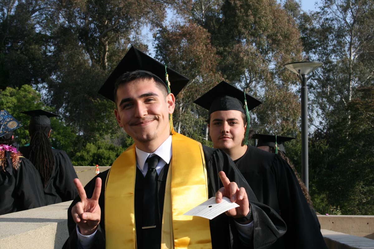 Students at Commencement