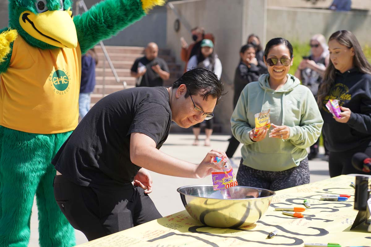 Students attend CHC's graduation rehearsal/breakfast.