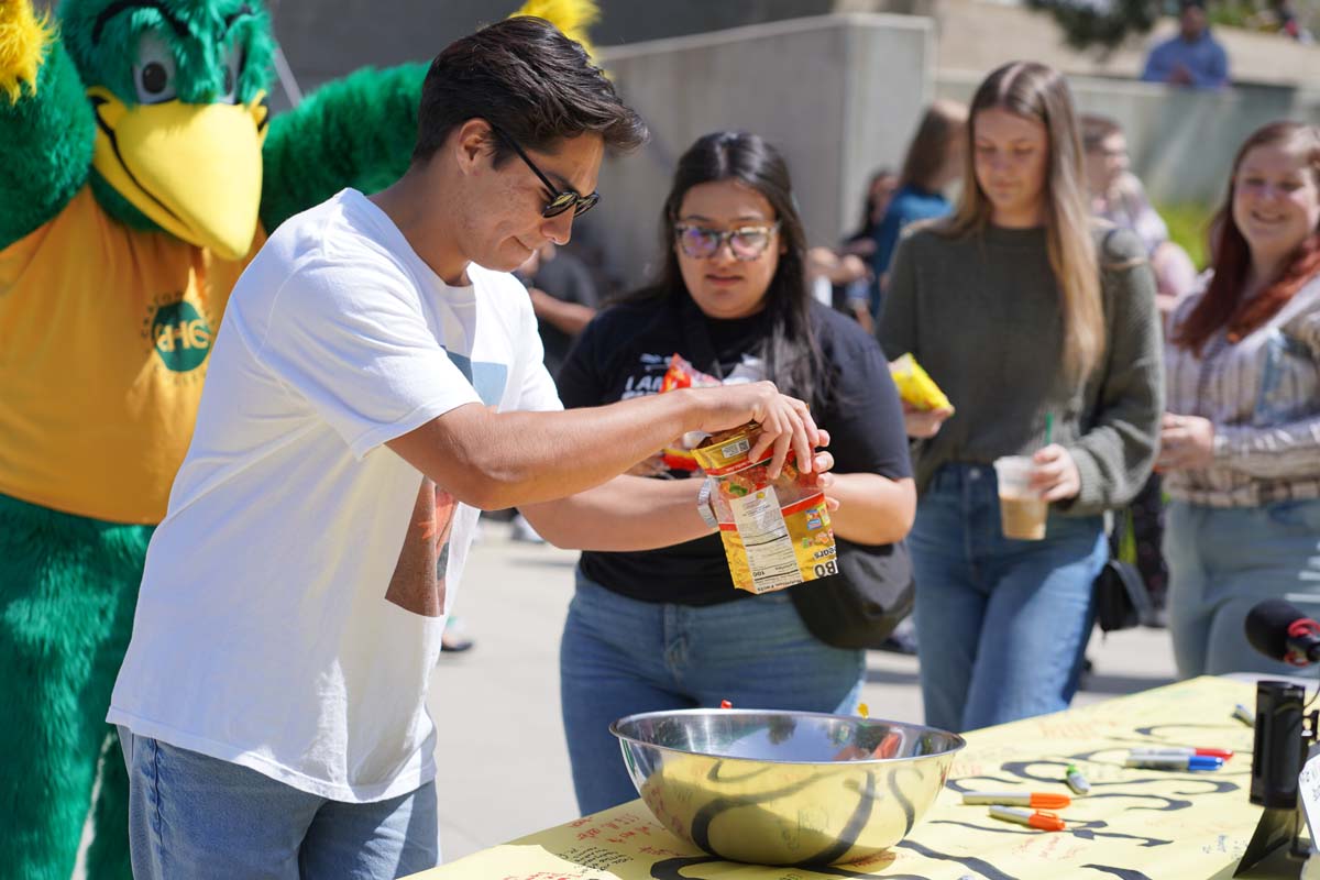 Students attend CHC's graduation rehearsal/breakfast.