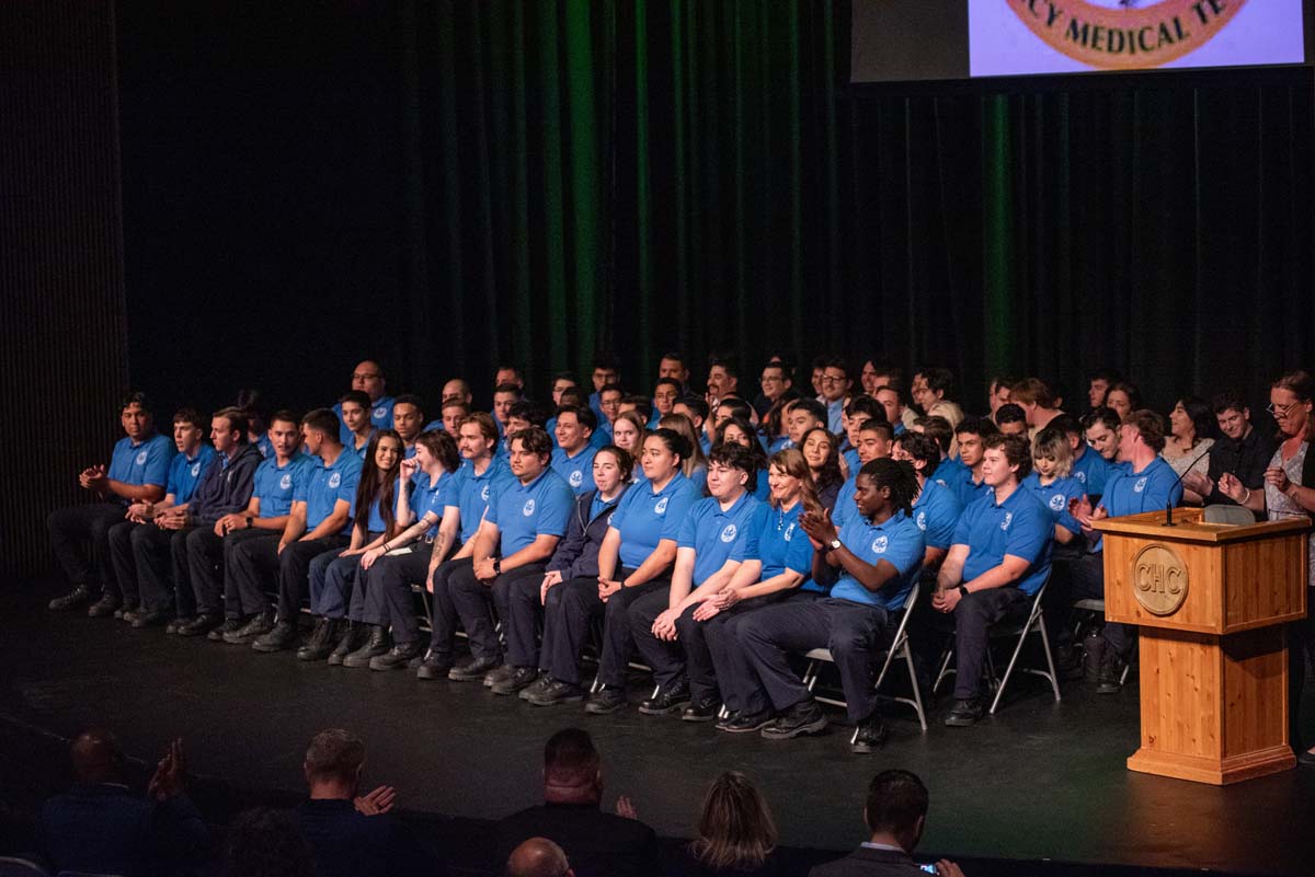 Emergency Medical Technician graduates at Crafton Hills College.