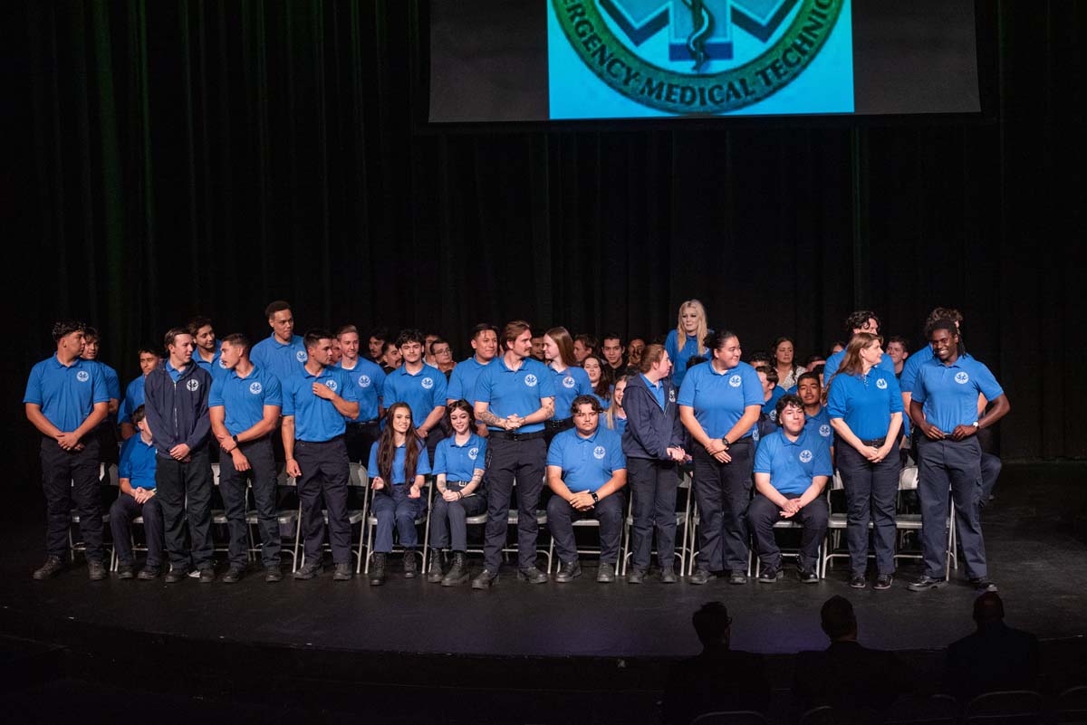 Emergency Medical Technician graduates at Crafton Hills College.