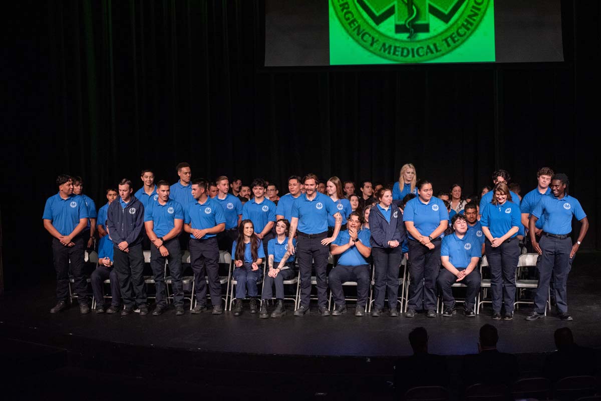 Emergency Medical Technician graduates at Crafton Hills College.