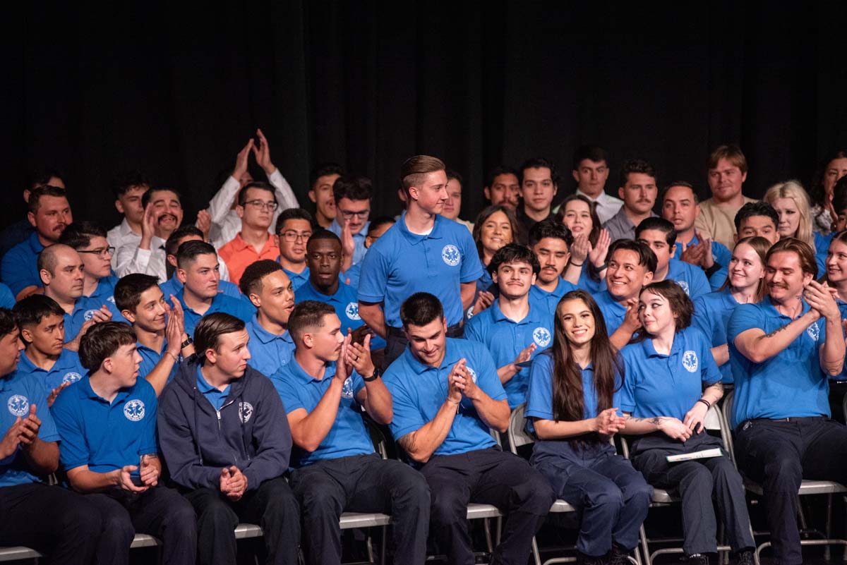Emergency Medical Technician graduates at Crafton Hills College.
