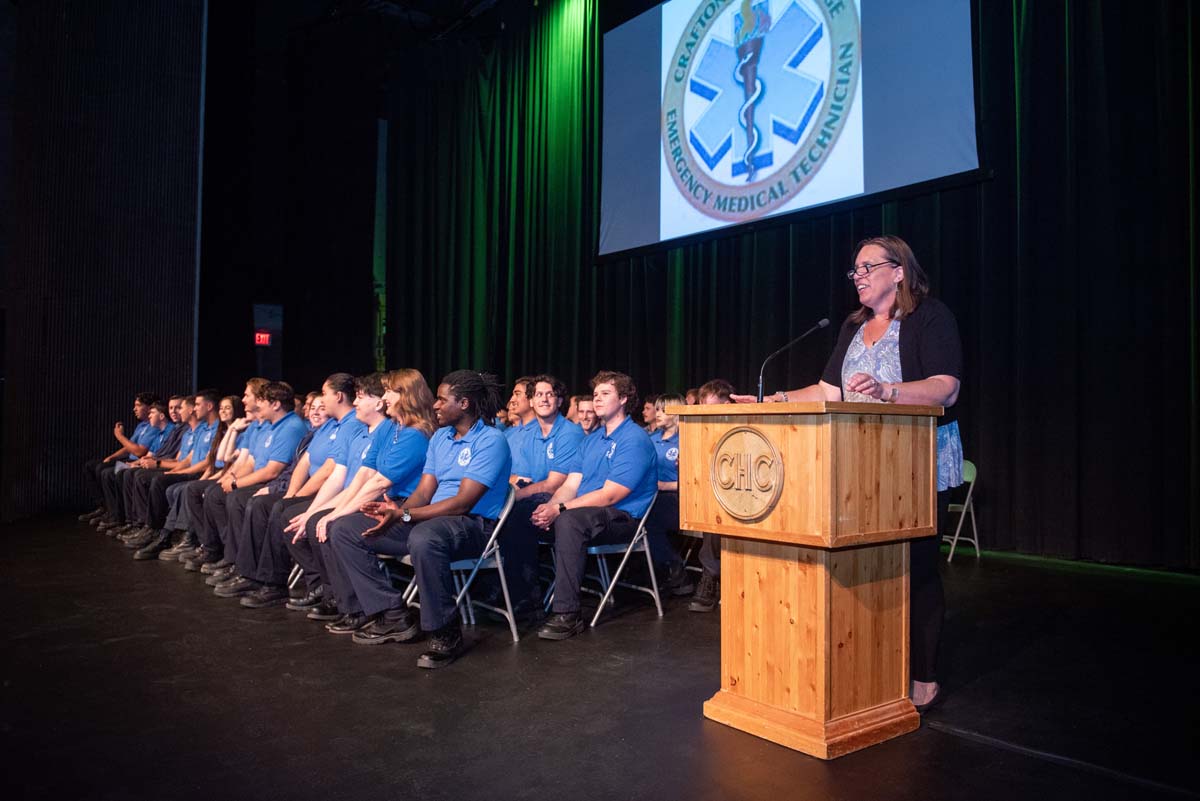 Emergency Medical Technician graduates at Crafton Hills College.