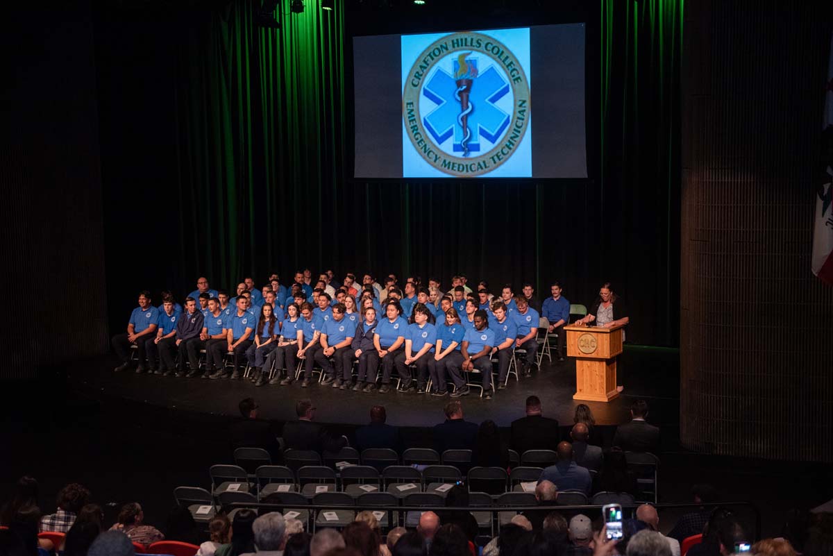 Emergency Medical Technician graduates at Crafton Hills College.