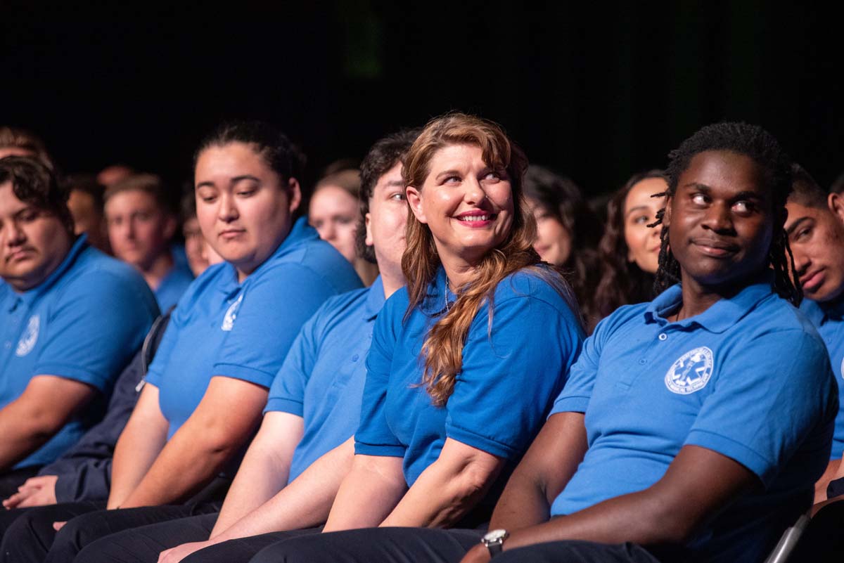 Emergency Medical Technician graduates at Crafton Hills College.