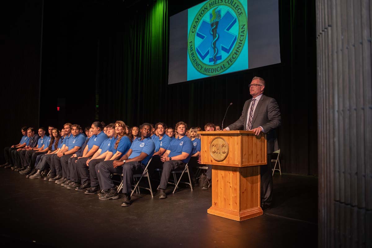 Emergency Medical Technician graduates at Crafton Hills College.