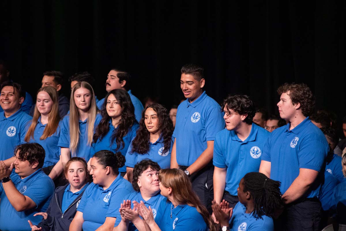 Emergency Medical Technician graduates at Crafton Hills College.