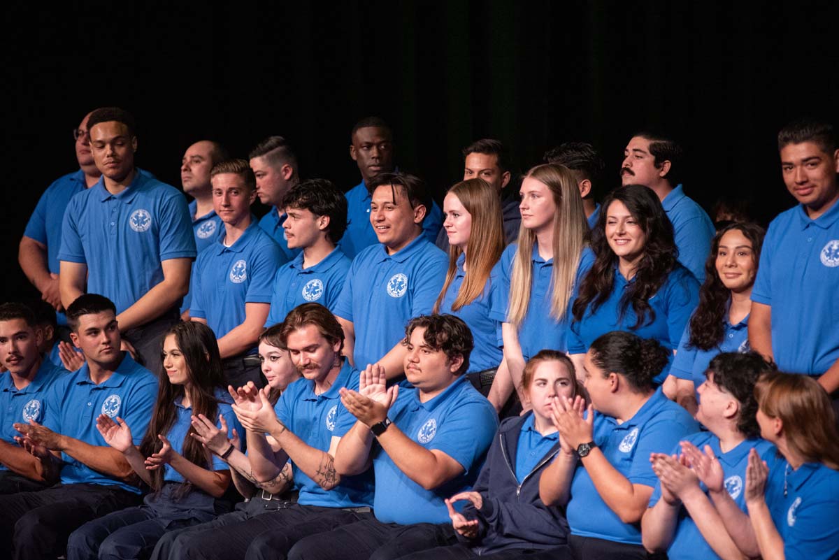 Emergency Medical Technician graduates at Crafton Hills College.
