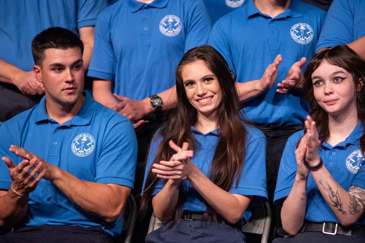 Emergency Medical Technician graduates at Crafton Hills College.