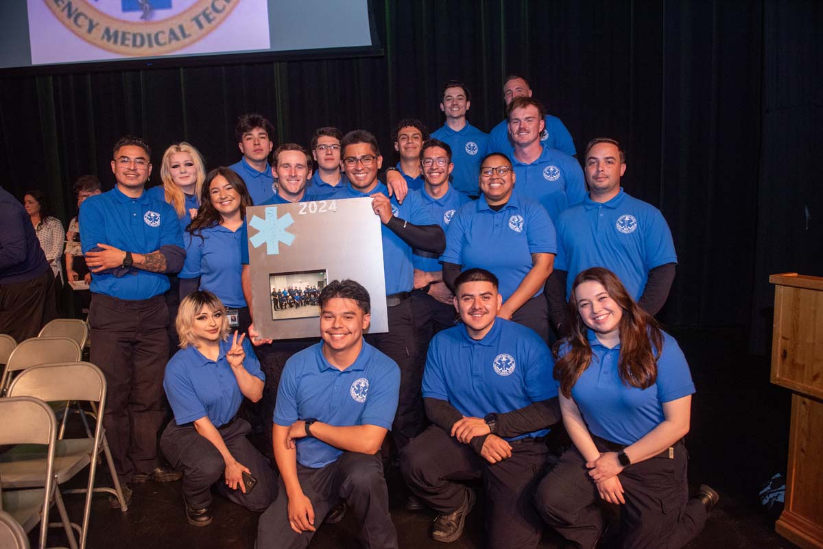 Emergency Medical Technician graduates at Crafton Hills College.