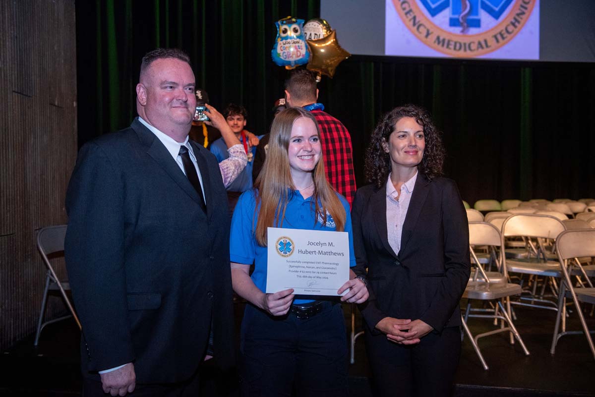Emergency Medical Technician graduates at Crafton Hills College.