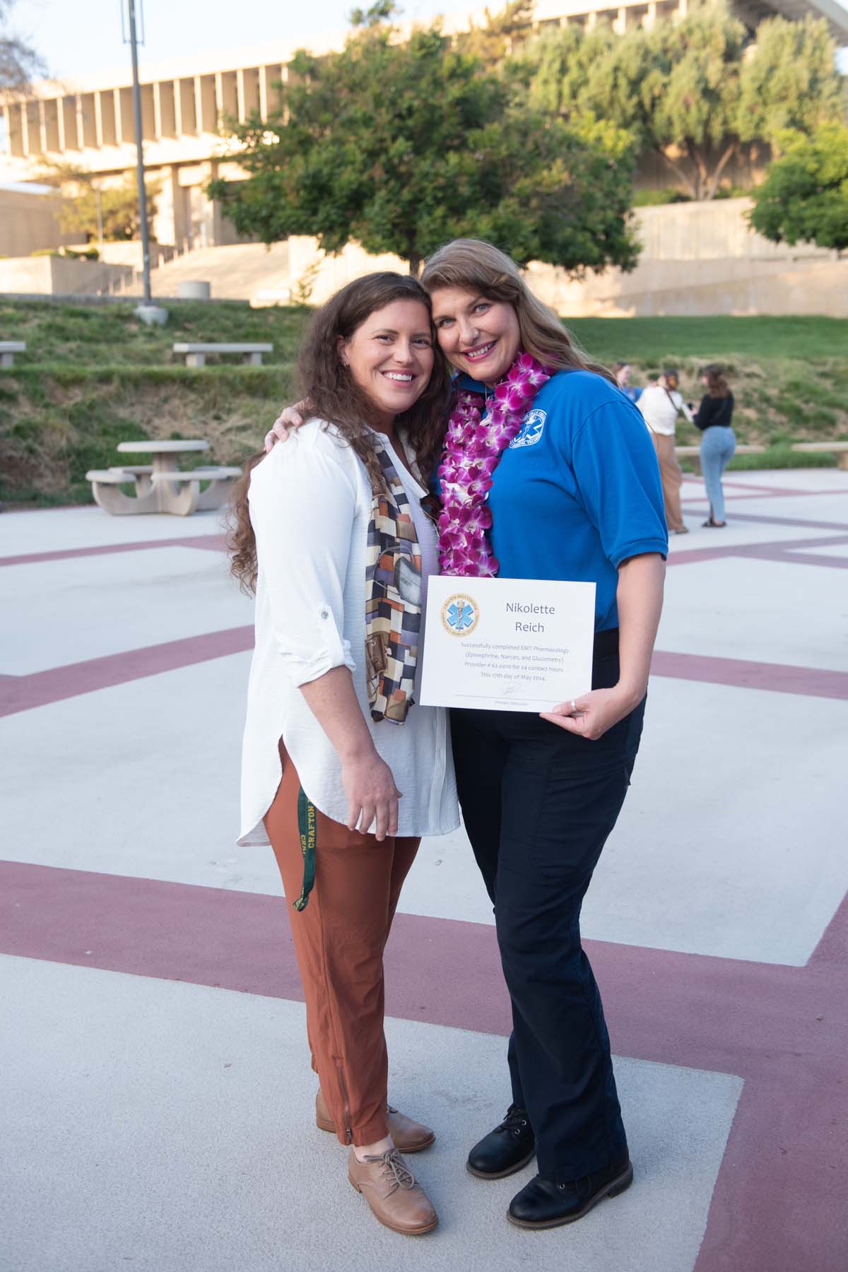 Emergency Medical Technician graduates at Crafton Hills College.