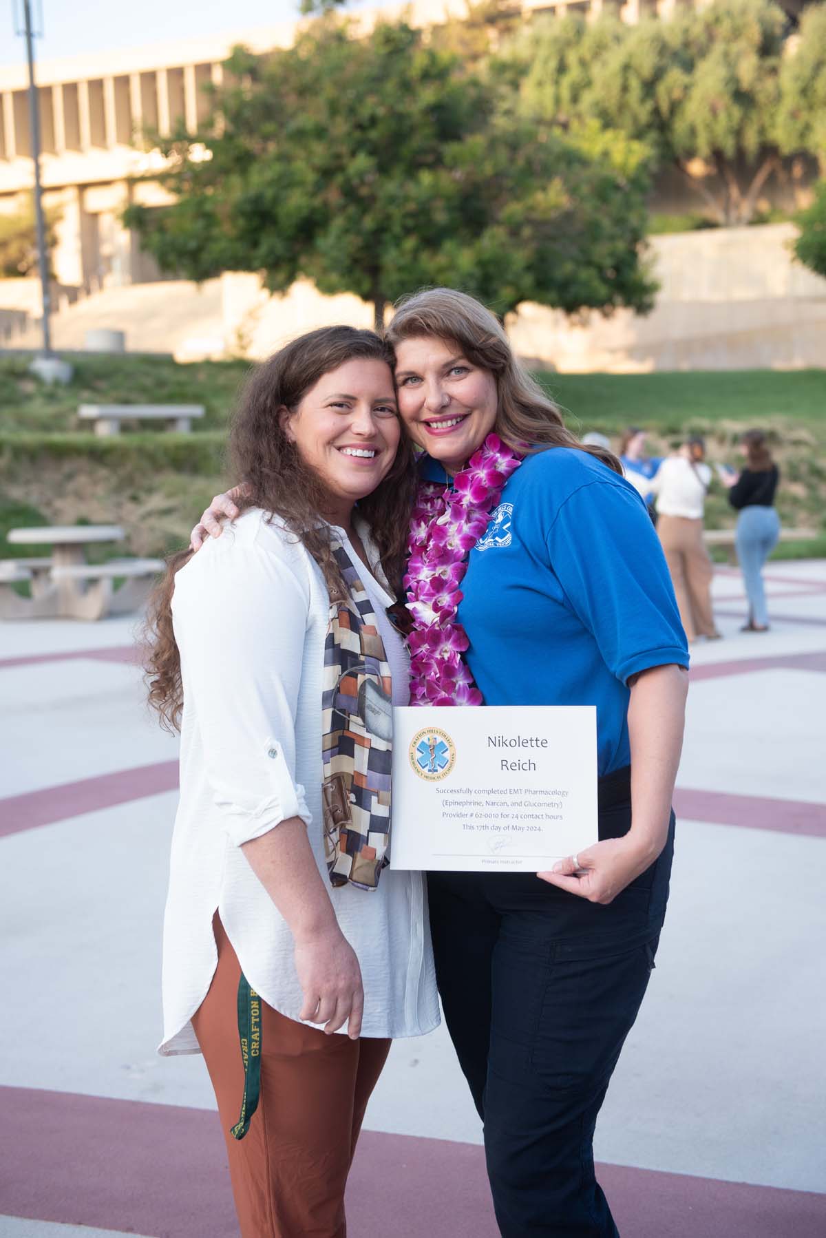 Emergency Medical Technician graduates at Crafton Hills College.