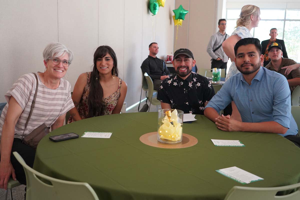 People enjoying the Athletics Banquet