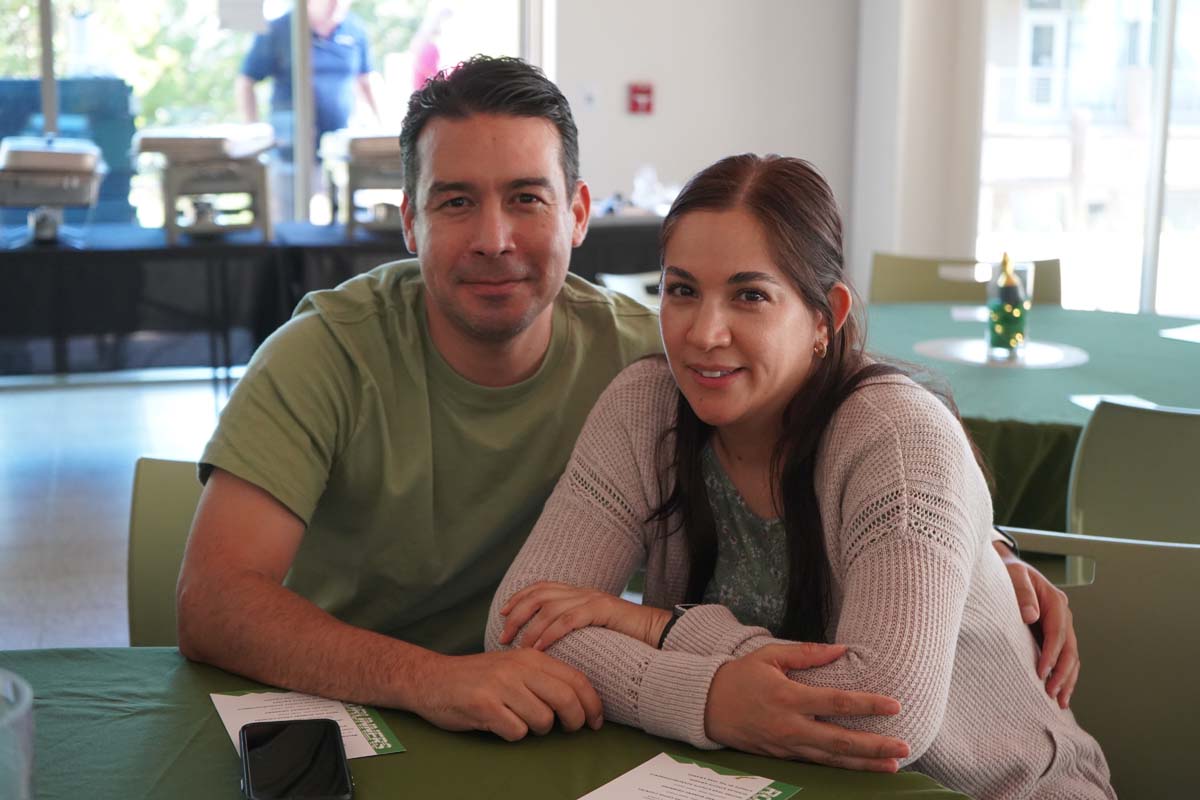 People enjoying the Athletics Banquet