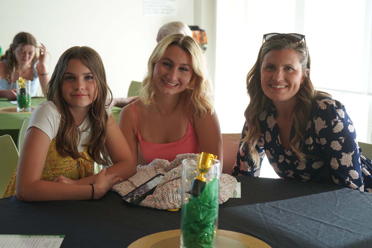 People enjoying the Athletics Banquet