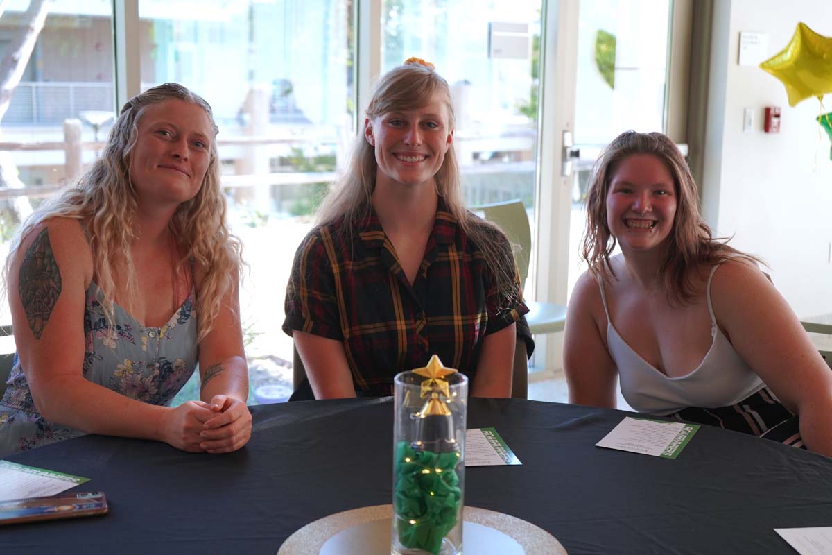 People enjoying the Athletics Banquet