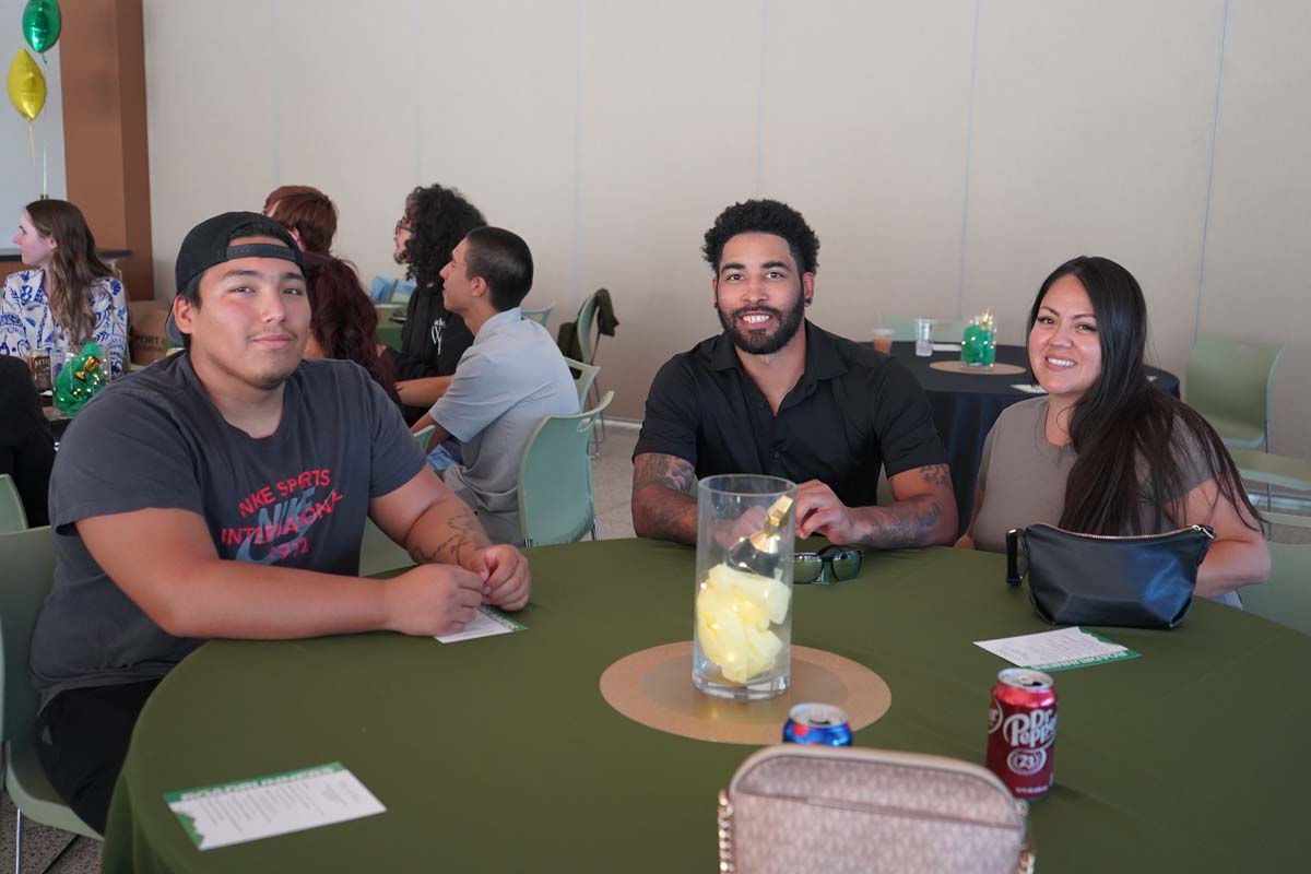 People enjoying the Athletics Banquet