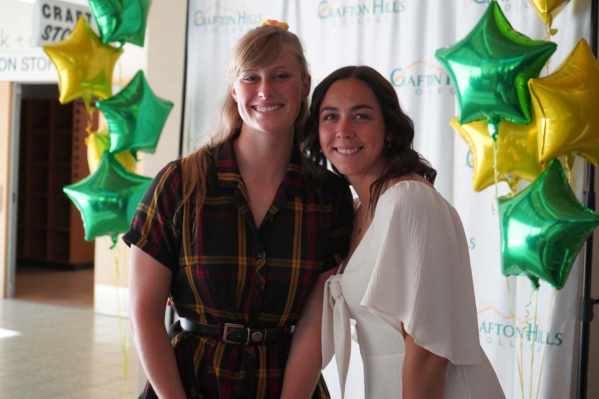 People enjoying the Athletics Banquet