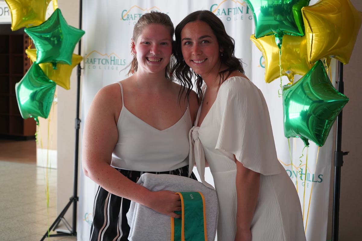People enjoying the Athletics Banquet
