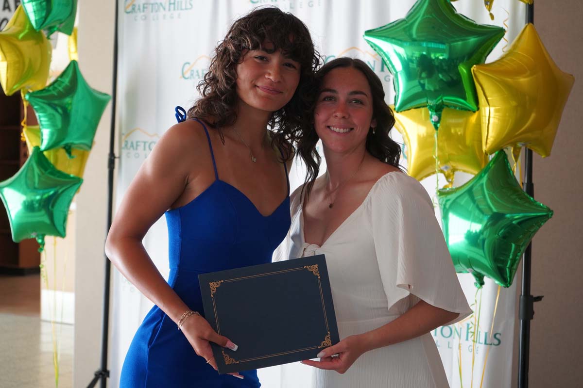 People enjoying the Athletics Banquet
