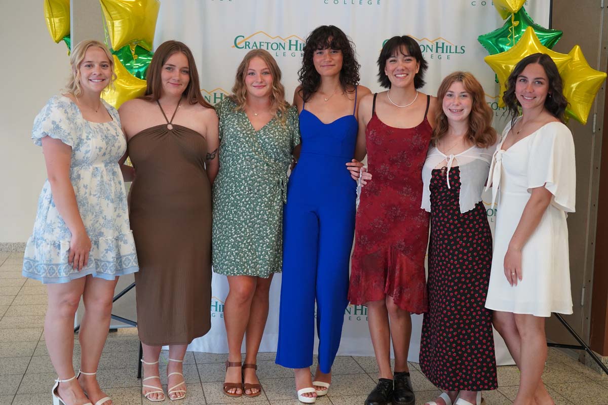 People enjoying the Athletics Banquet