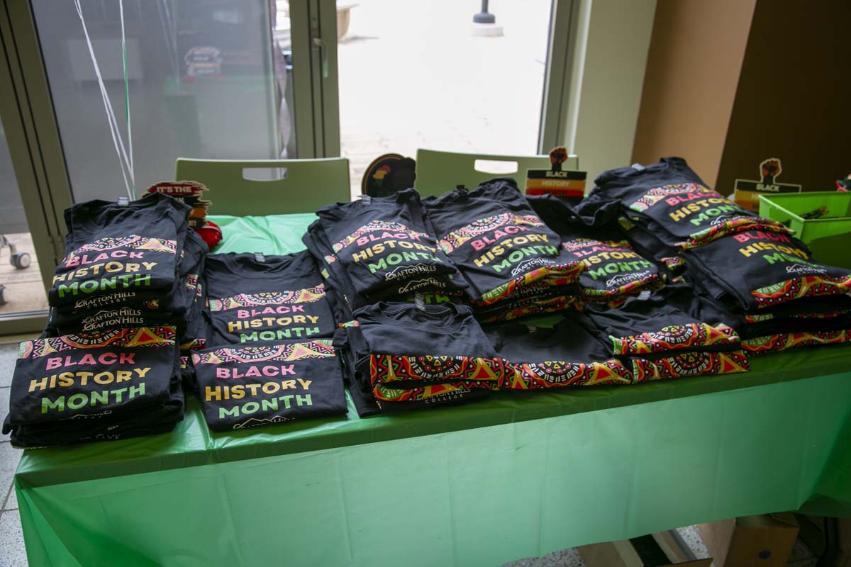 People enjoying the Black History Month closing ceremony